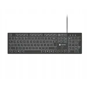 Wired keyboard NATEC HERRING GLOW US layout with white backlight