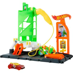 Toy car charging super station MATTEL HTN79 playset for multiple vehicles