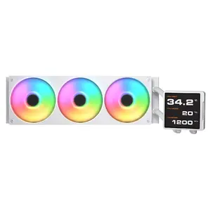 All-in-one CPU liquid cooler Cougar Poseidon Vistek Pro 360 — 120 mm fans, ARGB, White