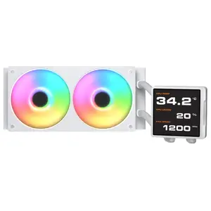 All-in-one CPU liquid cooler Cougar Poseidon Vistek Pro 240, ARGB, 120 mm fans, white