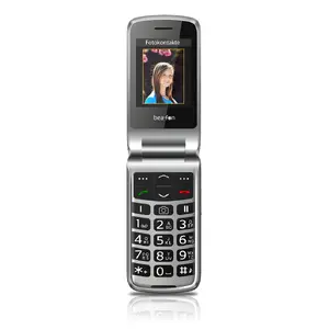 Flip phone Beafon SL645plus — 2.8" (7.11 cm) display, 3 MP camera, 1550 mAh, IP54, Single SIM, Black/Silver