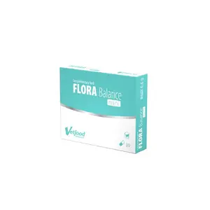 Veterinary supplement Vetfood Flora Balance Mini for cats, 30 capsules, digestive support, tablets, soy- and gluten-free