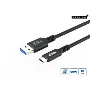 USB cable MicroConnect USB3.2AC015 USB-C to USB-A 0.15 m USB 3.2 Gen 2 (10 Gbit/s) Black