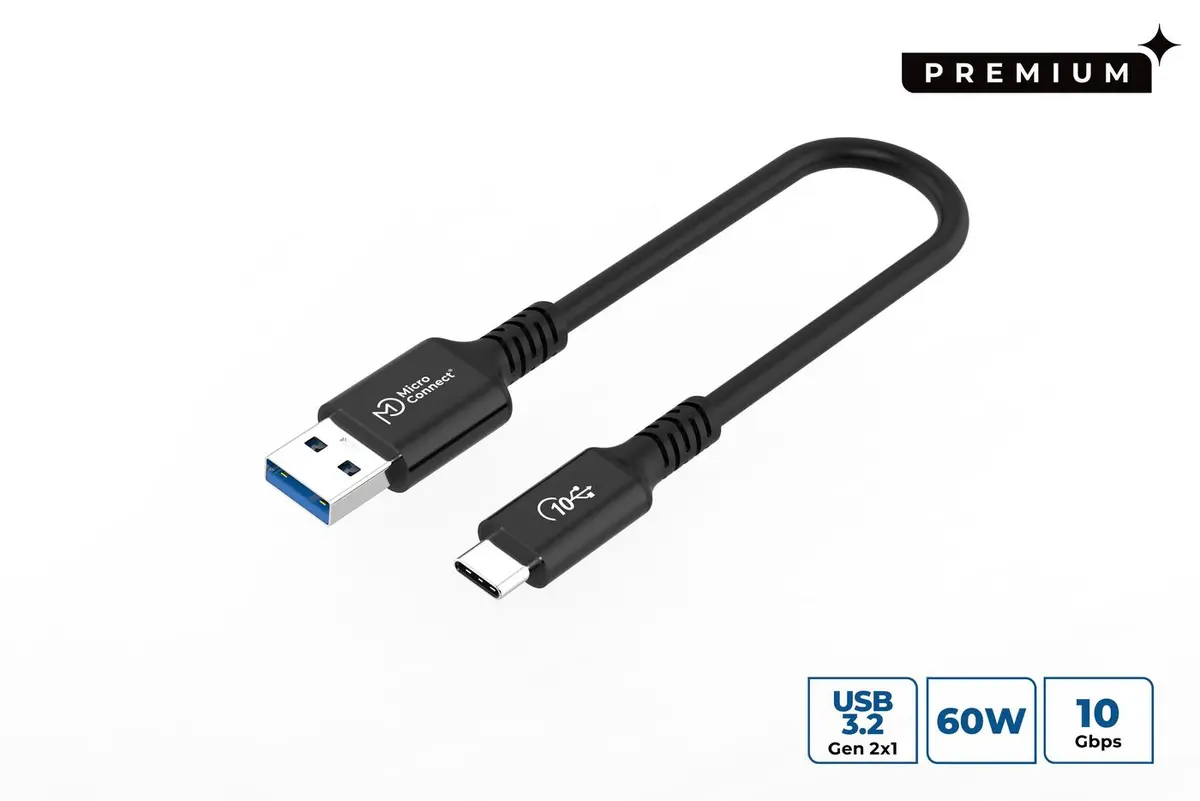 MicroConnect USB3.2AC015 USB-C to USB-A Cable Photo 6