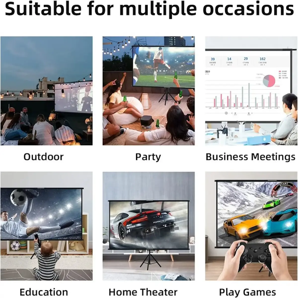 Riff RF-MB01 100" Projector Screen with Stand Photo 2