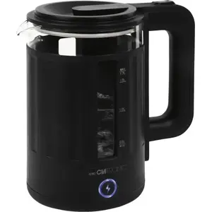 Электрический чайник CLATRONIC WK 3837 G — 1,7 л, 2200 Вт, черный, пластиковый корпус, беспроводной