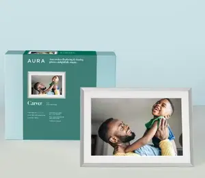 Digital photo frame AURA AF905 — 25.4 cm (10") clay frame with white mat