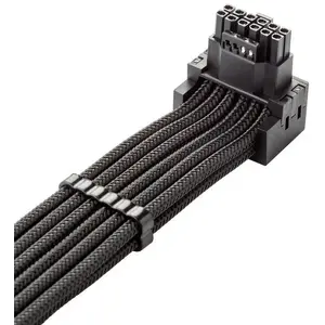 PCIe power extension CableMod C-Series Pro Variant A 90° 16-pin to 2×8-pin black