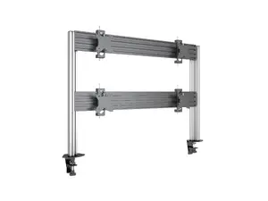 Multibrackets M Deskmount Column Pro MBDM2X2U Desk Mount for 4 Displays VESA 75x75 to 100x100 Black and Silver