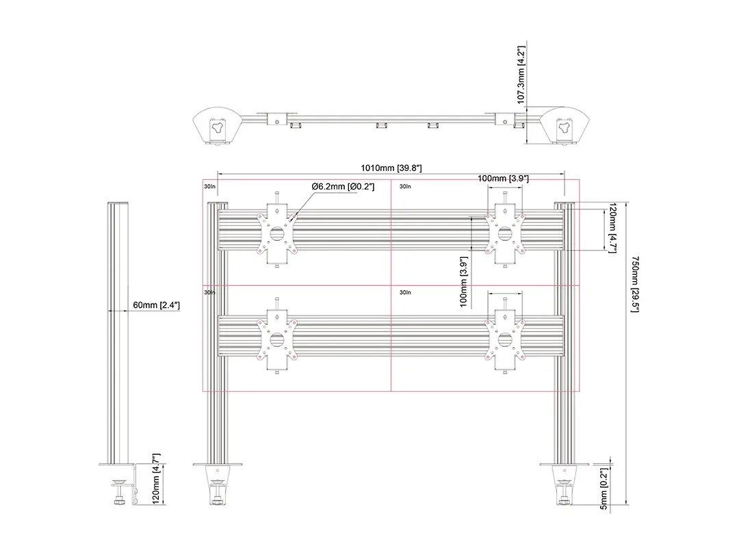 Настольное крепление Multibrackets M Deskmount Column Pro MBDM2X2U Photo 6