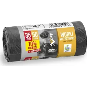 Atkritumu maisi Anna Zaradna 35 L, par 10% biezāki, iepakojumā 50 gab.
