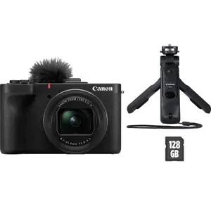 Compact camera Canon PowerShot V1 Premium Vlogger Kit — 22.3 MP, 1/4" CMOS, 4K UHD, 3.1x optical zoom, 3" touchscreen, Black