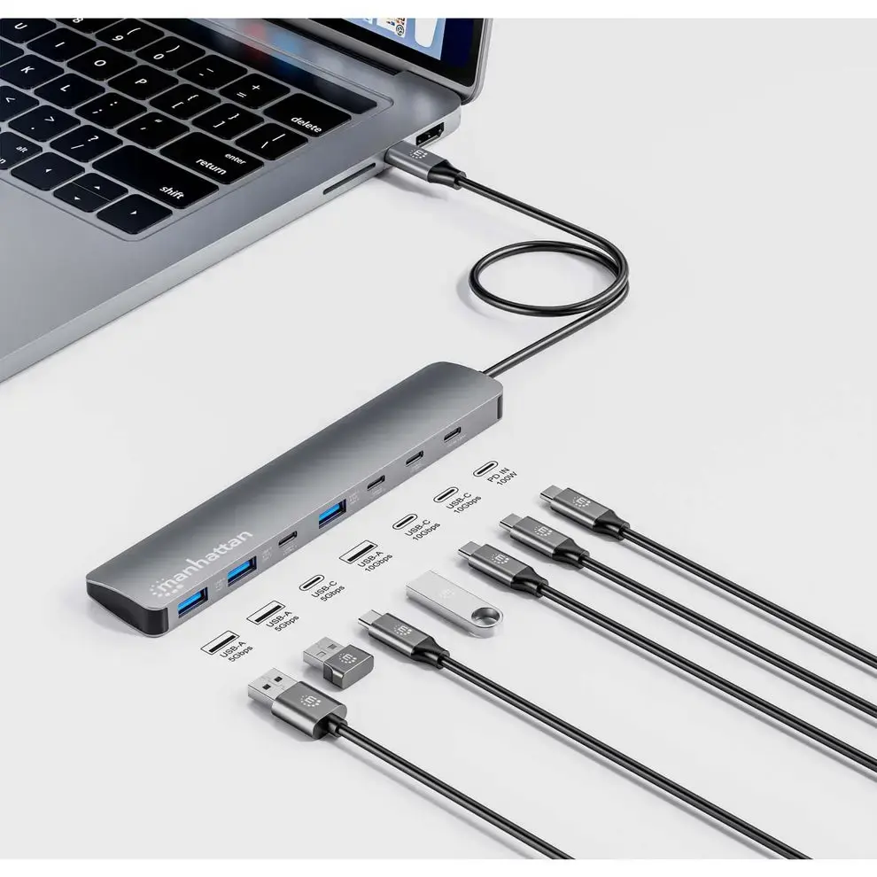 MANHATTAN USB-C Dock/Hub 7 портов 100W PD Photo 4