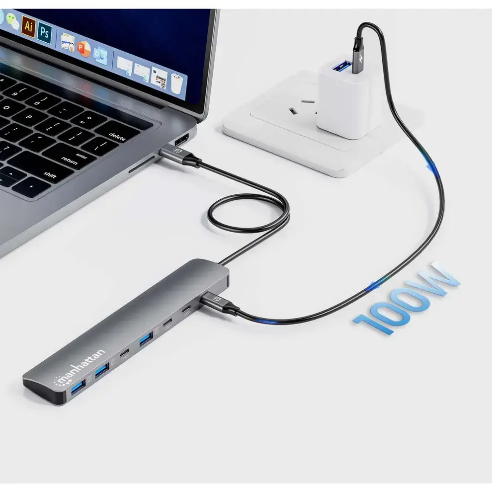 MANHATTAN USB-C Dock/Hub 7 портов 100W PD Photo 6