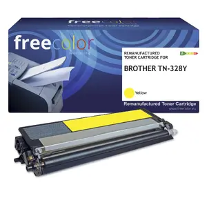 Тонер-картридж FREECOLOR K15453F7 совместимый с Brother, желтый, ресурс 6000 страниц, 1 шт