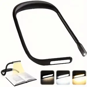 Riff GH-8 rechargeable LED reading light desk lamp, 3 lighting modes, 2000mAh battery, black