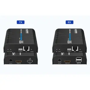 KVM-удлинитель по LAN PREMIUMCORD khext120-14 — передача HDMI-видео и периферии по Ethernet