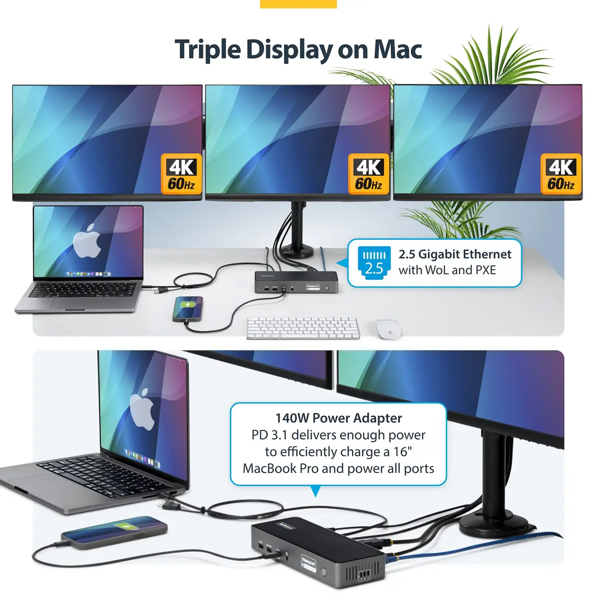 StarTech USB-C Triple-Monitor Docking Station DK30C2DPEPRUE Photo 3