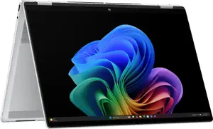 2-in-1 HP OmniBook X Flip NG AI 16-as0003nw laptop, 16" 3K OLED touchscreen, 32GB RAM, 1TB SSD, Windows 11 Home, Ultra 7 258V, Glacier Silver