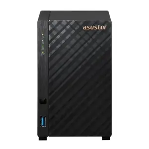 2-bay NAS asustor Drivestor 2 Gen 2 AS1202T — 2-bay network storage, Realtek 4-core 1.7 GHz, 1 GB DDR4, 2.5GbE, 3× USB 3.2 Gen1
