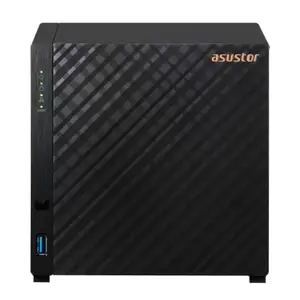 NAS tower Asustor AS1204T — 4-bay, Realtek RTD1619B 1.7 GHz, 1 GB DDR4, HDD/SSD support, Black