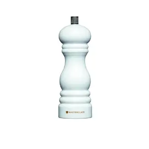 Salt and pepper grinder set, Masterclass, H 17 cm, white plastic