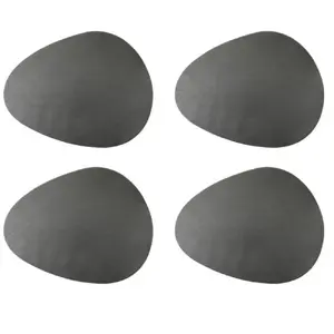 Table Placemat Set MIKASA GB40MKPMPEBGRYPK4 38×30 cm oval, 4 pieces, grey PU