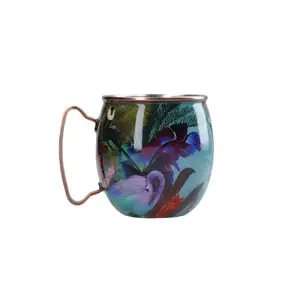 Cocktail mug MIKASA Arnett Moscow Mule 450 ml, Flamingo design, non-toxic