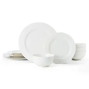 Dinnerware set MIKASA Egret 12 pcs (4 persons), white porcelain
