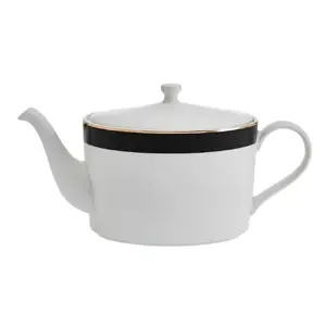 Teapot MIKASA Luxe Deco 1.1 L porcelain white/black