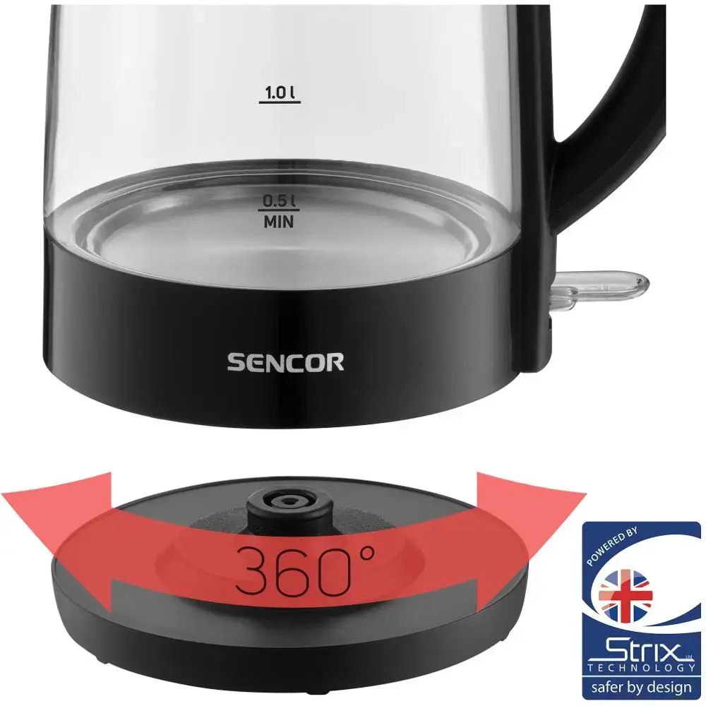Электрический стеклянный чайник SENCOR SWK2711BK Photo 5