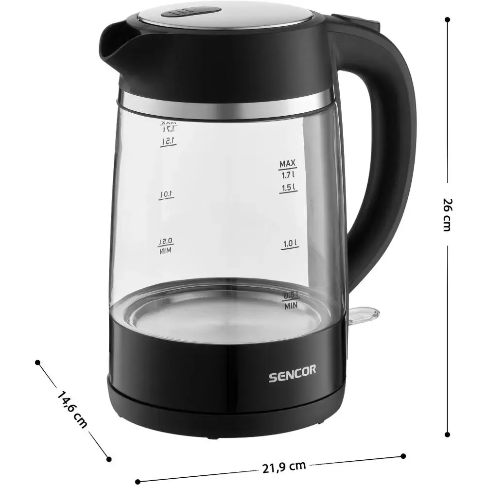 Электрический стеклянный чайник SENCOR SWK2711BK Photo 7