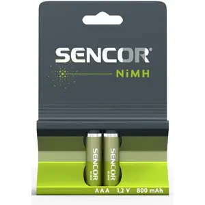 Rechargeable batteries SENCOR SBAHR032BPAAA, Ni‑MH AAA 1.2V, 2 pcs