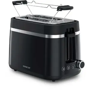 Toaster SENCOR STS2710BK — 2-slice black, defrost/stop/reheat functions, crumb tray