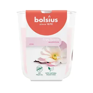 Aromātiskā stikla svece bolsius True Scents Ø80×73 mm — magnolijas aromāts