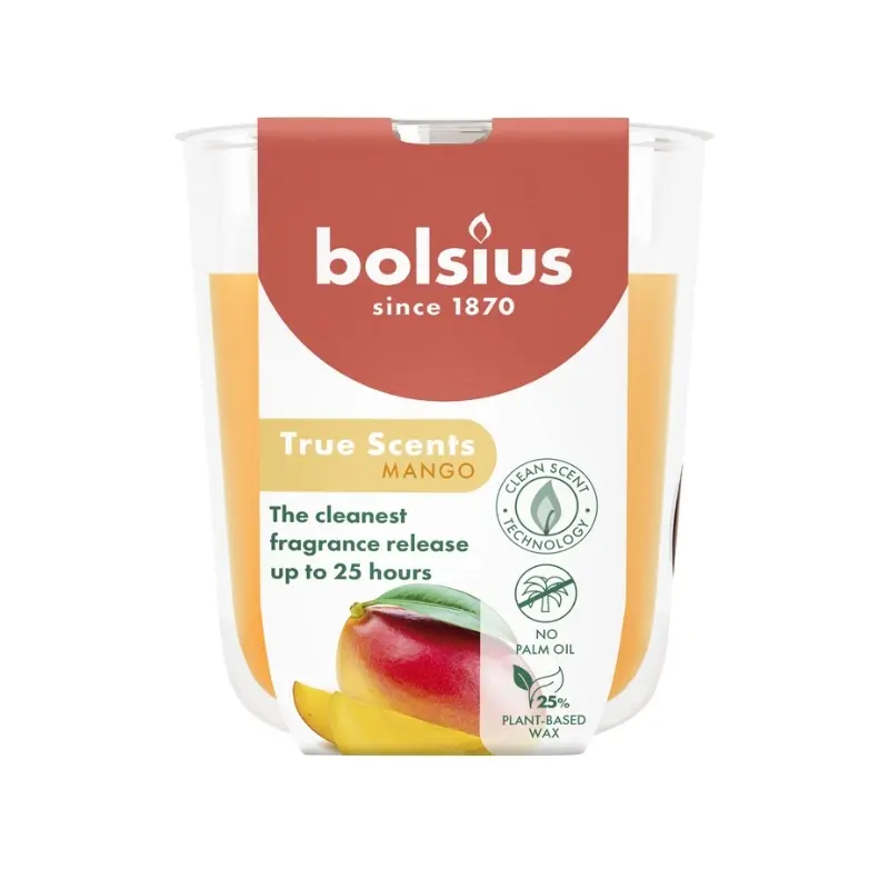Aromātiskā svece stikla burkā Bolsius True
