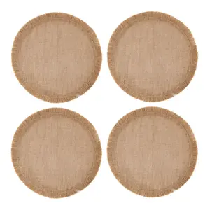 Table placemat set MIKASA D38 cm, 4 pieces, natural jute fabric