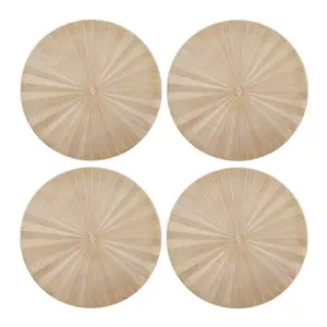 Table placemat set MIKASA 4 pcs round Ø38 cm gold PVC/PU