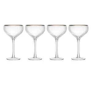 Champagne glasses MIKASA SORRENTO 350 ml, set of 4, crystal clear