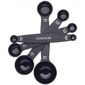 Measuring Spoon Set KitchenCraft magnetic 8-piece, plastic, sizes 1/16 tsp–2 tbsp