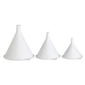 KitchenCraft kitchen utensil set: 3-piece plastic scoop/ladle set 10.5/11/12 cm, white