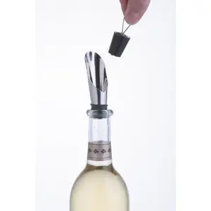 Bar Craft wine pourer and cork, stainless/transparent, Bar Craft GB40KCBCPOURCD