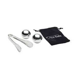 Ice Ball Mold Set with Stands L by Bar Craft — 3-piece gift box GB40BCICESS3PC