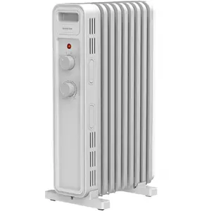Oil-filled radiator SENCOR SOH3409WH — 9 flat ribs, 3 power levels 800/1200/2000 W, for 10–18 m², white