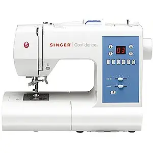 SINGER 7465 automatic electric sewing machine — 50 stitch patterns, 4-step buttonhole, free arm, 8.7 kg
