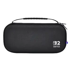 Чехол‑молния Hori Slim Tough Pouch для Nintendo Switch 2 — чёрный, ширина 295 мм