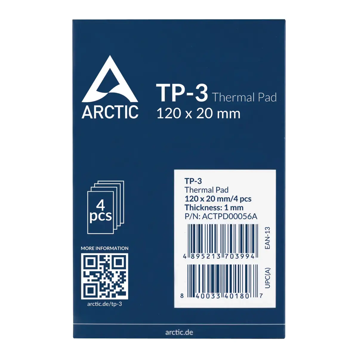Термопрокладка ARCTIC TP-3 120×20×1 мм, 4 шт. Photo 5