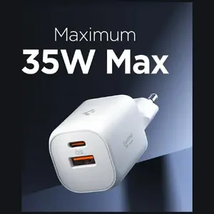 Wall charger Spigen Essential EE352EU 35W USB-C + USB-A, white