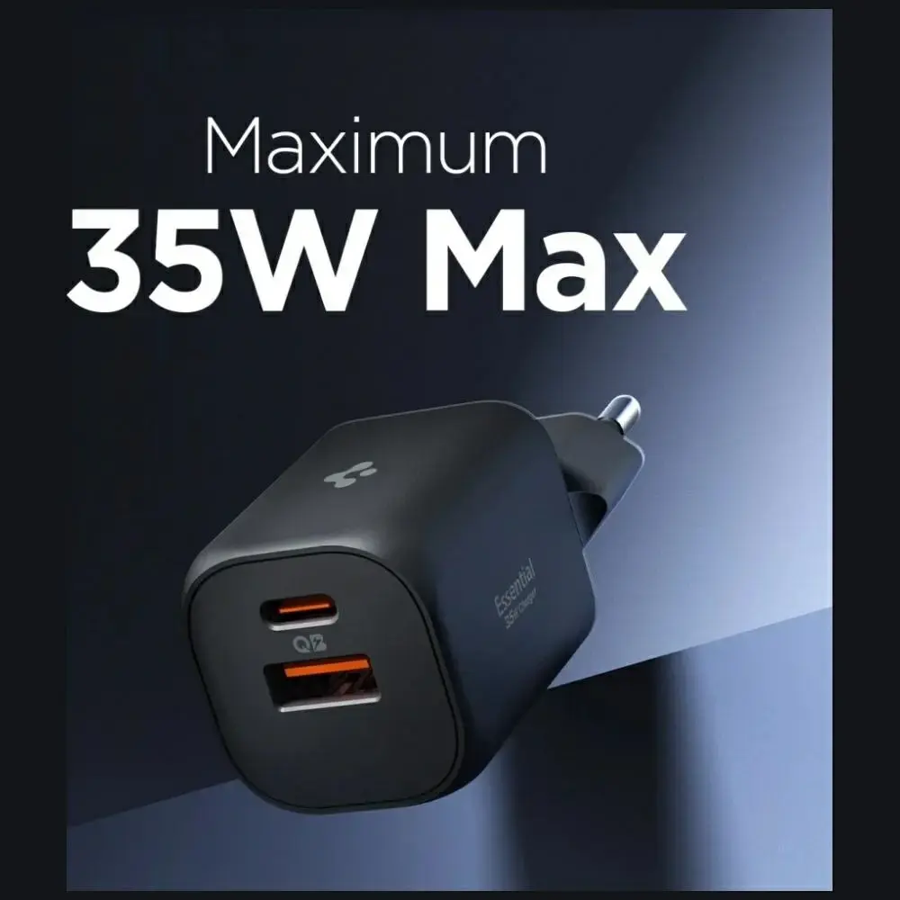 Spigen sienas lādētājs Essential EE352EU 35W Photo 5