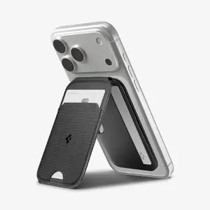 Card holder Spigen Slim Fold (Mag Fit) S314-2 — PU leather, Black
